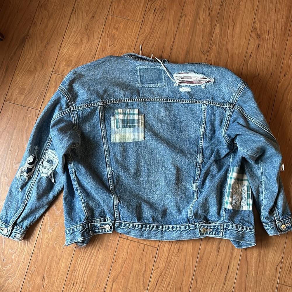 American Eagle Patchwork Denim Jacket - image 4